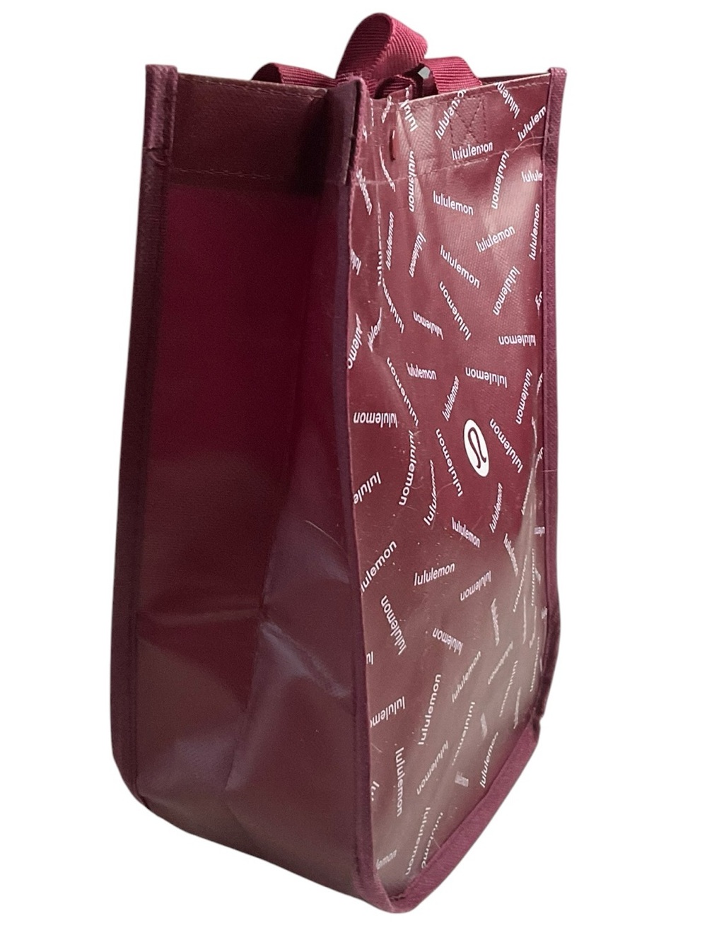 lululemon athletica Maroon Logo Print Tote Bag Burgundy - Picture 2 of 4